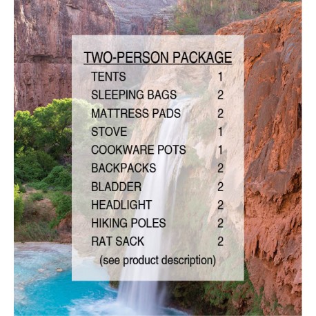 Rental Gear Package for Two to Havasupai