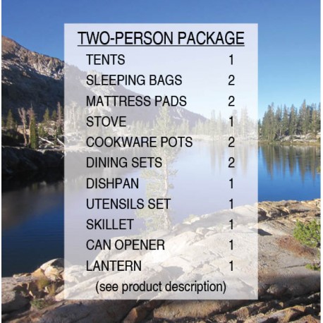 Family Camping Package Rental for Two
