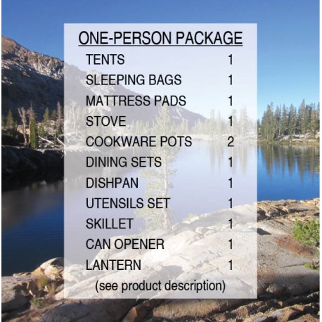 Rent A Complete Gear Package for One Camper