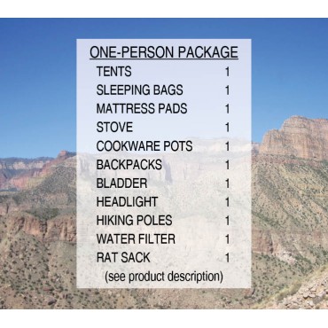 Gear Package rental for 1 backpacker into the Grand Canyon