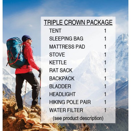 Backpacking gear rental for one