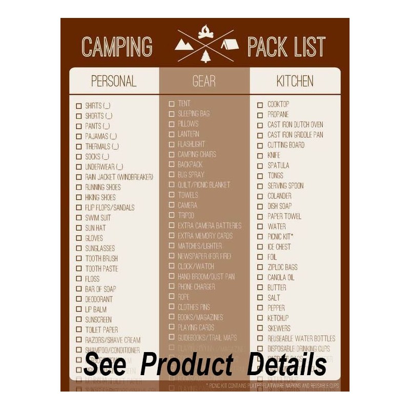 Camping supplies for your next trip
