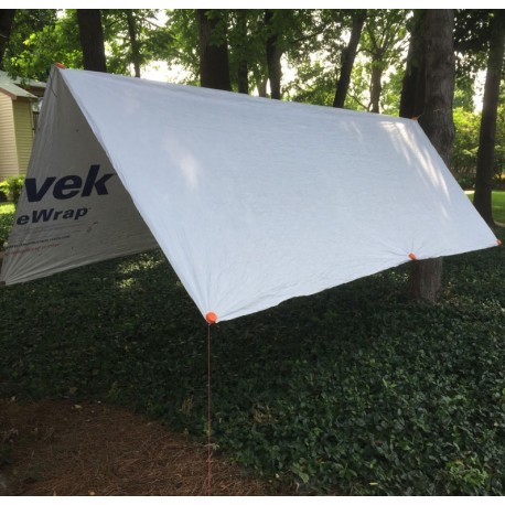 5' X 9' Tyvek Homewrap Cover Ground Sheet Fabric Tent Tarp Footprint Kite Bags 