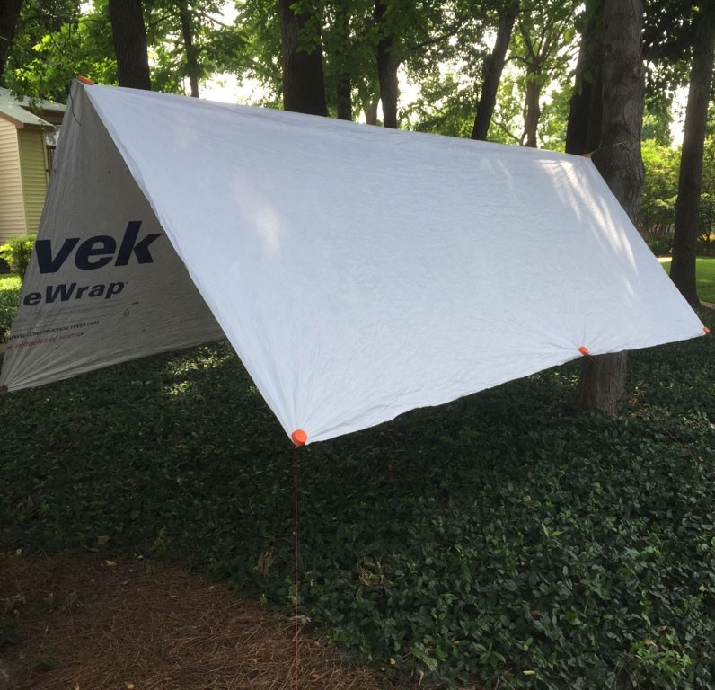TYVEK ground cloth sheet 8 X 4 feet w/ 4 Ultralight  GROMMET TABS 