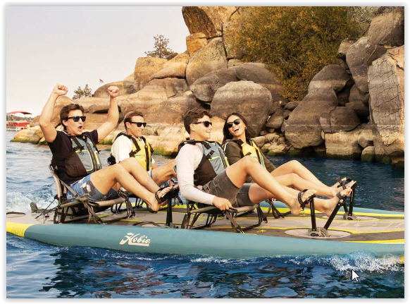 hobie fiesta  kayak on water