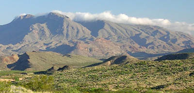 Chisos Mountains landscape in Big Bend National Park