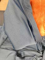 textures of rented sleeping bag liner