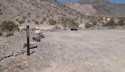Primitive campsite in Death Valley National Park
