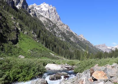 Cascade Canyon view in Grand Teton National Park