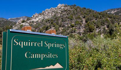 Campground sign in Great Basin National Park