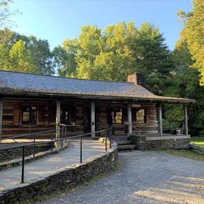Visitor center building in Great Smoky Mountains National Park