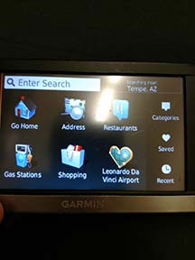 rented gps features and functions