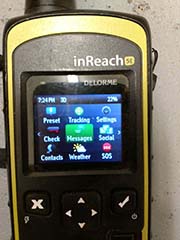 messages on rented inreach device