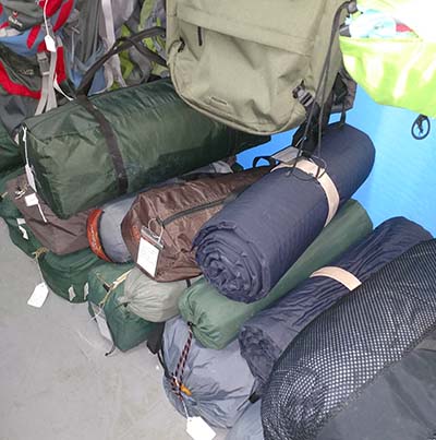 used sleeping gear, tents for sale