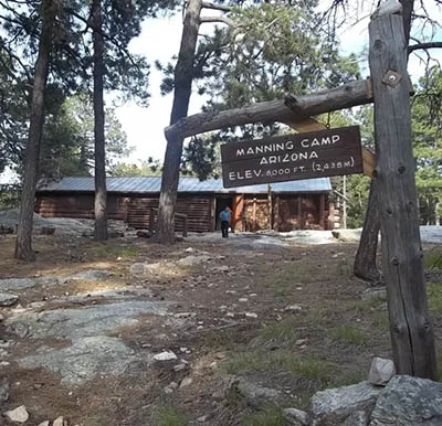 Wooded campsite area at Manning Camp in Saguaro National Park