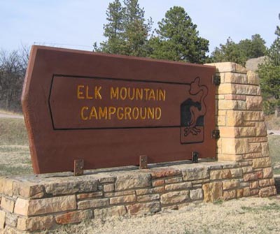 Campground sign in Wind Cave National Park