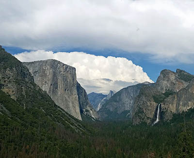 Valley landscape view in Yosemite National Park